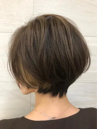 ショート カラー 似合わせ/小顔カット 🔷山方直也のヘアスタイル