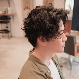 パーマ メンズ ツイスパ/波巻き対応 メンズ特化　石川愛理のヘアスタイル