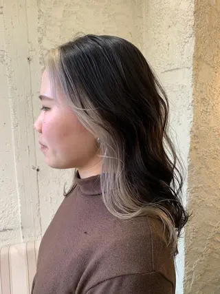 ミディアム 髪質改善ストレート/ ブリーチ／渋谷　福田のヘアスタイル