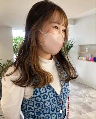 ロング カラー 狭間 千晴のヘアスタイル