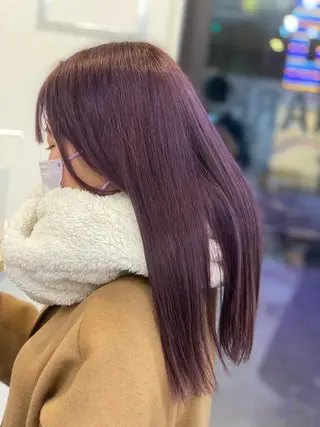 セミロング sunc所属・梅田l大人韓国ヘア レイヤー×艶カラーのヘアスタイル