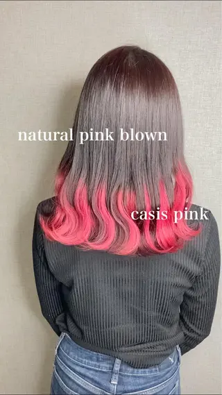 ミディアム カラー Selenehair 三条本店のヘアスタイル