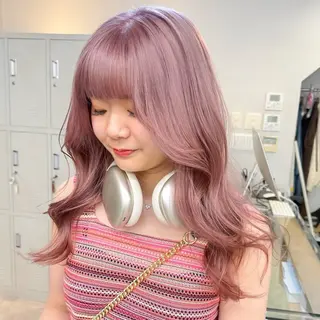 セミロング ハイトーン/ MANA♡のヘアスタイル