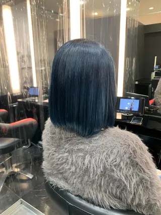 ミディアム カラー 艶髪/白髪ぼかし ヘッドスパ/大野結菜のヘアスタイル