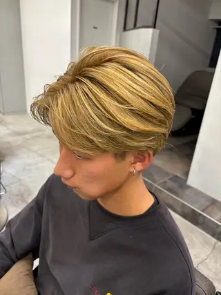 ショート カラー メンズ メンズパーマ/透明感 カラー/影山乃愛のヘアスタイル