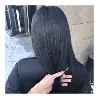 セミロング カラー ヘアアレンジ メンズパーマ 次元のヘアスタイル