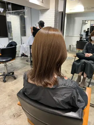 ミディアム カラー 【韓国風くびれヘア】 joule小木曽輝のヘアスタイル