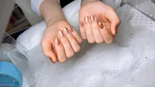 カラー れん 蓮のネイルデザイン