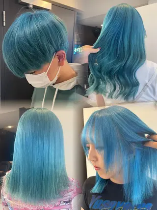 ロング カラー salowin原宿iori所属・💋ハイトーンデザイ ンヘア💋A'nyuのヘアスタイル