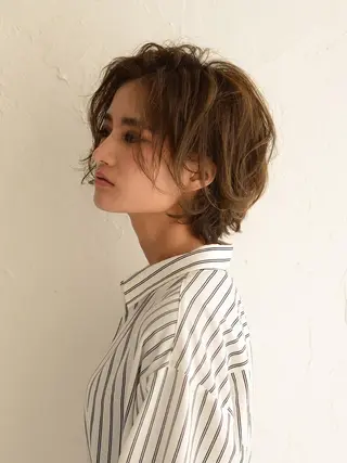 ショート カラー パーマ ショート/ボブ オオタダイスケのヘアスタイル