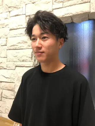 パーマ ヘアアレンジ メンズ ainico+所属・メンズ特化✂️栗原 侑也のヘアスタイル