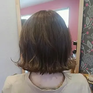 ショート カラー ブリーチなしWカラー /酸性ストレート河本のヘアスタイル