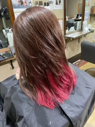 ミディアム パピヨンロゼ 低ダメージ/髪質改善のヘアスタイル