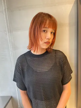 ミディアム 🎀大川 錬🎀 ブリーチなしWカラーのヘアスタイル