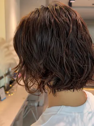ミディアム パーマ Qin shaire salon 原宿所属・🌿パーマ/ボブ/ レイヤー/Mikiのヘアスタイル
