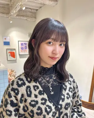 ミディアム カラー roka所属・ayaka♡ 柔らかカラーのヘアスタイル