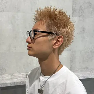 ショート カラー メンズ スパイキーショート/ 短髪/渋谷/kiyoのヘアスタイル