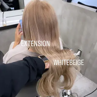 ロング カラー エクステ🩵ブリーチ 韓国ヘア🩵KAEのヘアスタイル