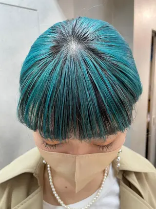 ミディアム カラー vain所属・パーマウルフショート 濱田匠のヘアスタイル