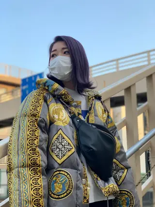 ミディアム カラー 藤田 衣子のヘアスタイル