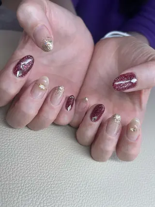 ミディアム ネイル 長さ出し専門 nynaのネイルデザイン