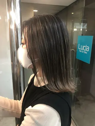 ミディアム ✨艶感/透け感✨Sherry所属・艶髪/ハイトーン Sherryのヘアスタイル