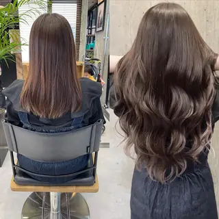 ロング カラー ヘアアレンジ TATSUYA アートディレクターのヘアスタイル