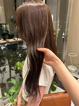 ロング カラー 風香🪼レイヤー カット/艶カラーのヘアスタイル