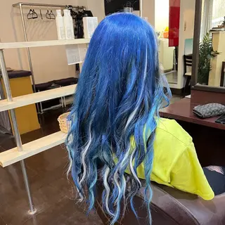 ロング 編み込みエクステ/ ハイトーン りょすけのヘアスタイル