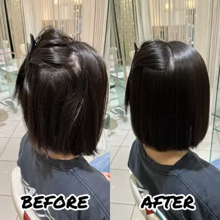 ミディアム 髪質改善美容師 鈴木のヘアスタイル