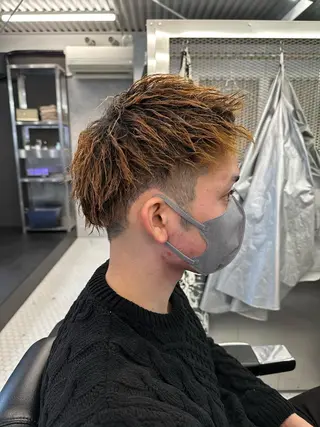 ミディアム カラー パーマ メンズ トップスタイリスト/ 久徳大輝のヘアスタイル