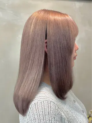 ショート 髪質改善ストレート/ ブリーチ／渋谷　福田のヘアスタイル