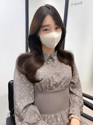 ロング 韓国レイヤーカット 髪質改善▫️水野有真のヘアスタイル