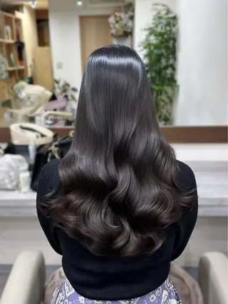 ロング カラー パーマ 韓国ヘア/韓国風 パーマ/kazueのヘアスタイル