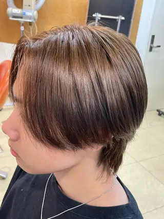 ショート カラー メンズ 🌈透明感カラー 韓国 ミライ🇰🇷のヘアスタイル