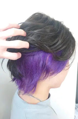 ショート メンズ カラー iss所属・メンズ/パーマ特化 /波巻き/林洋平のヘアスタイル