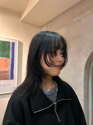 ミディアム デザインカット/ パーマ/nanaのヘアスタイル