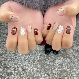 ミディアム ネイル Lofi nails ゆきこのネイルデザイン