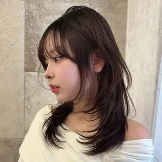 ミディアム 縮毛矯正/レイヤー 松田空優哉のヘアスタイル