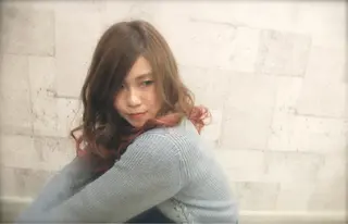 セミロング カラー インナーカラー/天神 ブリーチ/吉田のヘアスタイル