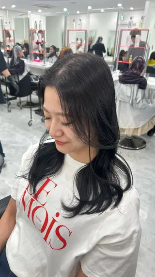 ロング カラー パーマ ヘアアレンジ メンズ キッズ 🩶盛れ✖️韓国ヘア 🩶Himari🎀のヘアスタイル