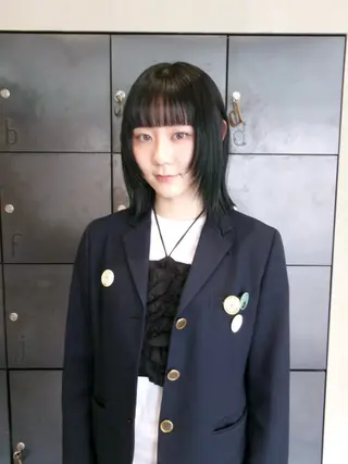 ミディアム カラー kyoka/レイヤー /ハッシュカットのヘアスタイル