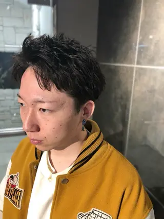 パーマ ヘアアレンジ メンズ ainico+所属・メンズ特化✂️栗原 侑也のヘアスタイル