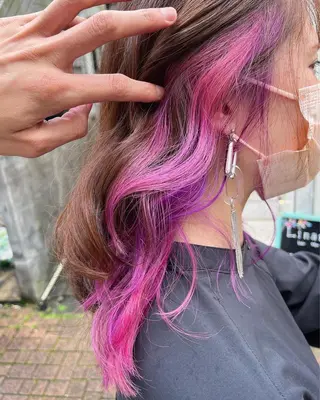 セミロング カラー 原宿サロン代表 デザインカラー伊藤卓のヘアスタイル