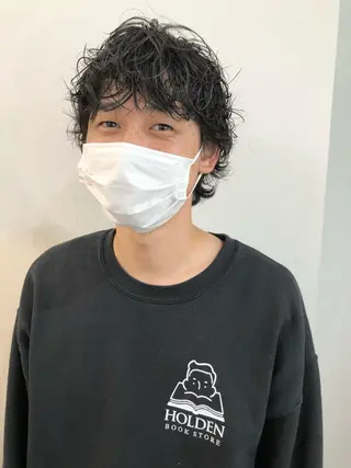 パーマ メンズ 千葉 郁也のヘアスタイル