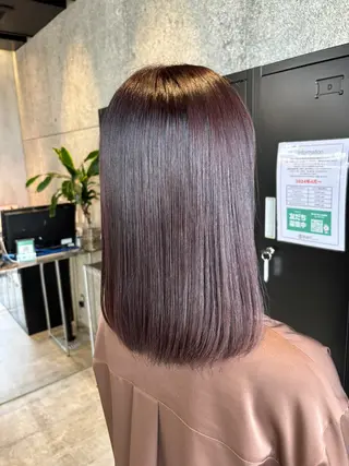 ミディアム 🌷艶感カラー🌷 富施　優花のヘアスタイル