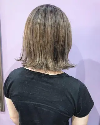 ミディアム カラー 細川 亮のヘアスタイル