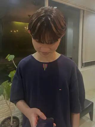 ショート カラー 似合わせパーマ/ メンズパーマ/しゅうのヘアスタイル