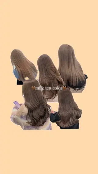 カラー ベージュ・ラベンダー カラー🎀りりのヘアスタイル