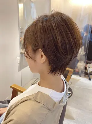 ショート 顔周りデザイン/ ママ美容師/濱ほのかのヘアスタイル
